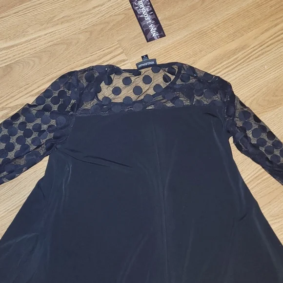 New Nina Leonard sexy black midi dress sizes M and L - Picture 8 of 8